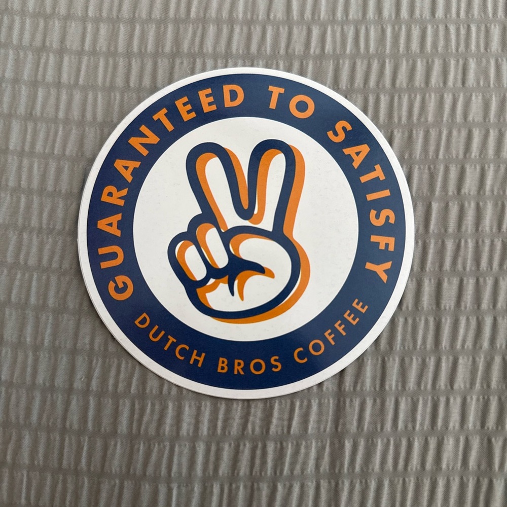 Dutch Bros Orange and Blue Design Stickers